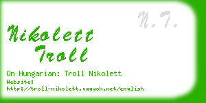 nikolett troll business card